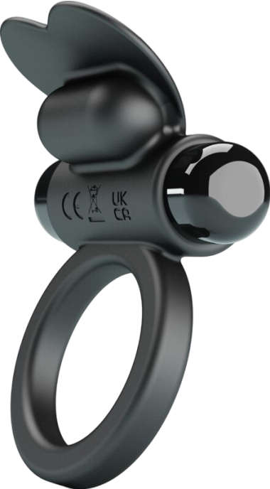 Δονούμενο δαχτυλίδι από σιλικόνη σε μαύρο χρώμα