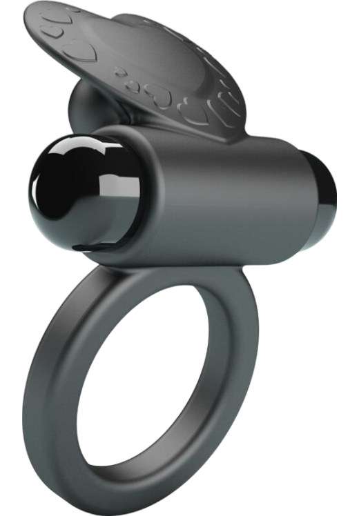 Δονούμενο δαχτυλίδι από σιλικόνη σε μαύρο χρώμα