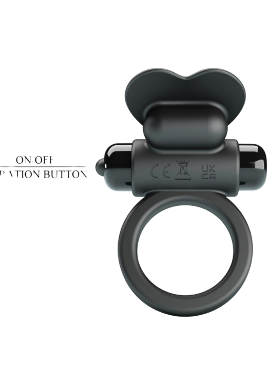 Δονούμενο δαχτυλίδι από σιλικόνη σε μαύρο χρώμα