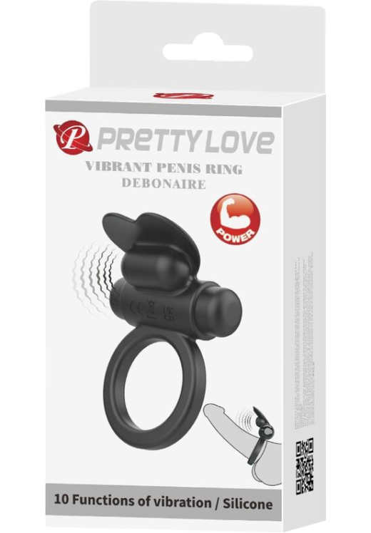 Δονούμενο δαχτυλίδι από σιλικόνη σε μαύρο χρώμα