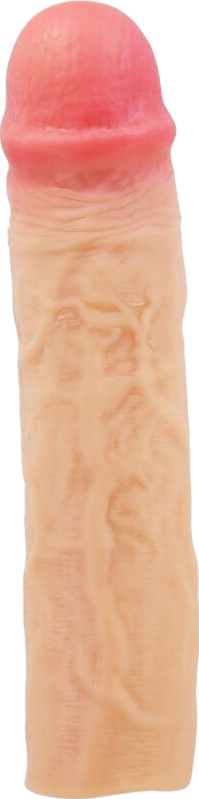 Προέκταση πέους από tpr σε φυσικό χρώμα, μήκους 21,5 εκ. και μέγιστης διαμέτρου 4,8 εκ.