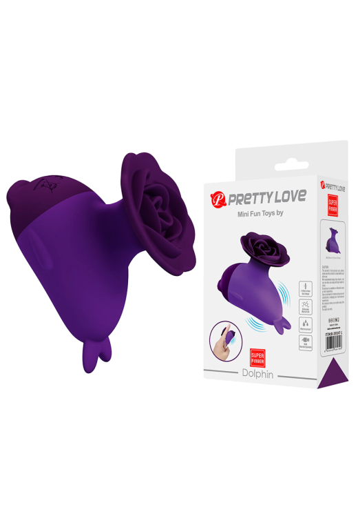 Layon δονητής από σιλικόνη σε μοβ χρώμα, μήκους 8 εκ. και μέγιστης διαμέτρου 3,5 εκ.