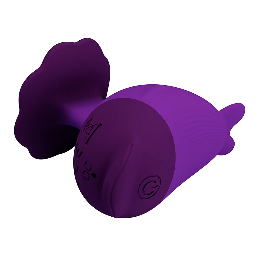 Layon δονητής από σιλικόνη σε μοβ χρώμα, μήκους 8 εκ. και μέγιστης διαμέτρου 3,5 εκ.