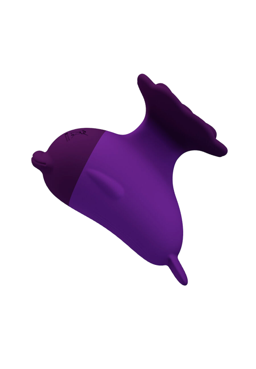 Layon δονητής από σιλικόνη σε μοβ χρώμα, μήκους 8 εκ. και μέγιστης διαμέτρου 3,5 εκ.