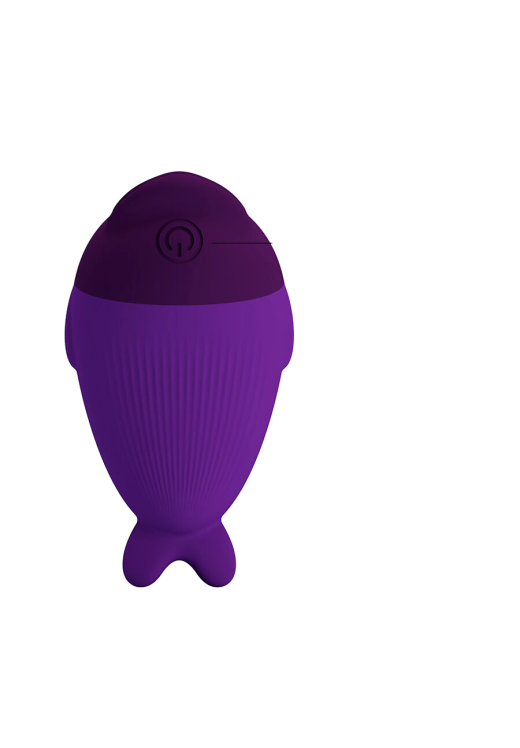 Layon δονητής από σιλικόνη σε μοβ χρώμα, μήκους 8 εκ. και μέγιστης διαμέτρου 3,5 εκ.