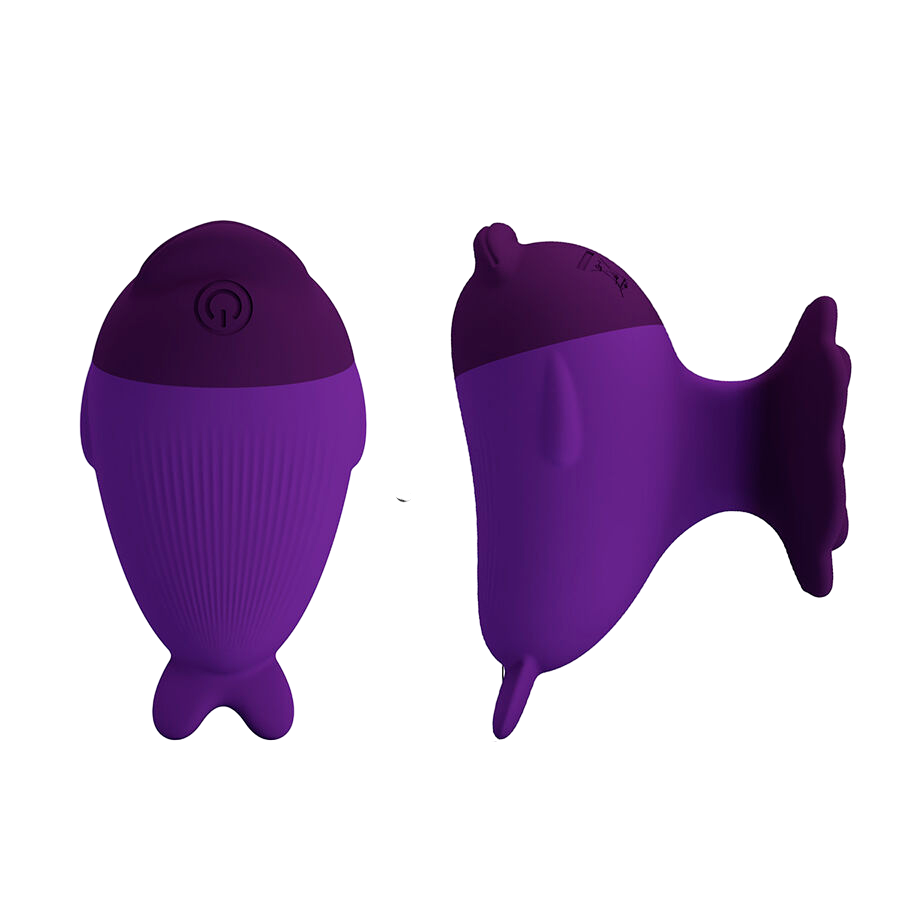 Layon δονητής από σιλικόνη σε μοβ χρώμα, μήκους 8 εκ. και μέγιστης διαμέτρου 3,5 εκ.