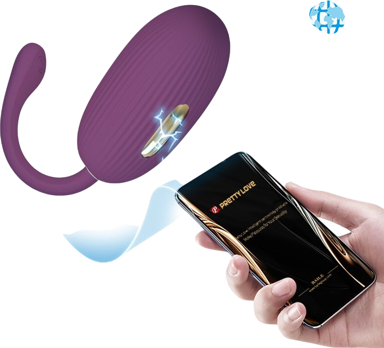 Τηλεχειριζόμενο αυγό από σιλικόνη σε μοβ χρώμα, μήκους 19 εκ. και μέγιστης διαμέτρου 3,2 εκ.