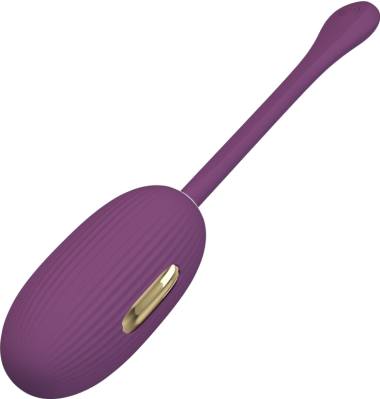 Τηλεχειριζόμενο αυγό από σιλικόνη σε μοβ χρώμα, μήκους 19 εκ. και μέγιστης διαμέτρου 3,2 εκ.