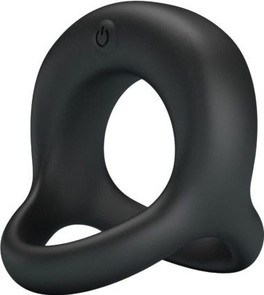 Δονούμενο δαχτυλίδι από σιλικόνη σε μαύρο χρώμα, μήκους 6,4 εκ. και μέγιστης διαμέτρου 3,8 εκ.