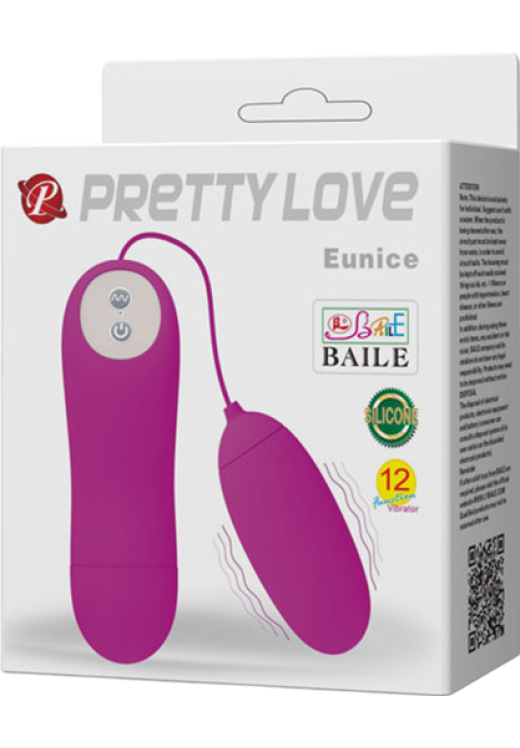 Δονούμενο αυγό από σιλικόνη σε μοβ χρώμα, μήκους 6 εκ. και μέγιστης διαμέτρου 2,7 εκ. με ενσύρματο κοντρόλ