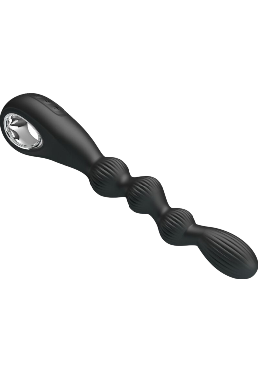 Δονούμενη σφήνα από σιλικόνη σε μαύρο χρώμα, μήκους 22,2 εκ. και μέγιστης διαμέτρου 2,6 εκ.