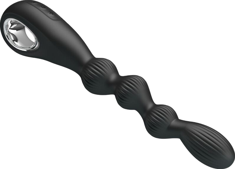 Δονούμενη σφήνα από σιλικόνη σε μαύρο χρώμα, μήκους 22,2 εκ. και μέγιστης διαμέτρου 2,6 εκ.