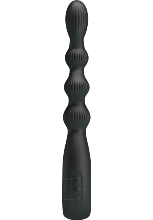 Δονούμενη σφήνα από σιλικόνη σε μαύρο χρώμα, μήκους 22,2 εκ. και μέγιστης διαμέτρου 2,6 εκ.