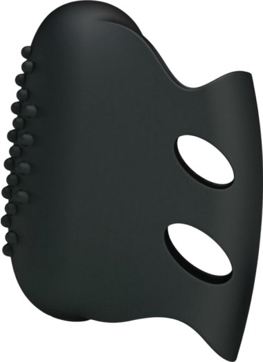 Δονητής δακτύλου από σιλικόνη σε μαύρο χρώμα, μήκους 4,9 εκ. και μέγιστης διαμέτρου 4,1 εκ.