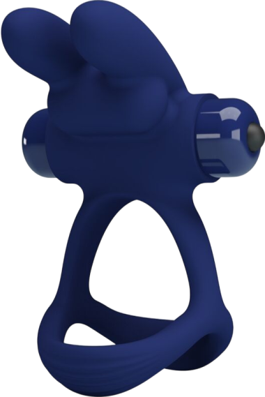 Δονούμενο δαχτυλίδι από σιλικόνη σε μπλέ χρώμα, μήκους 9,8 εκ. και μέγιστης διαμέτρου 3,3 εκ