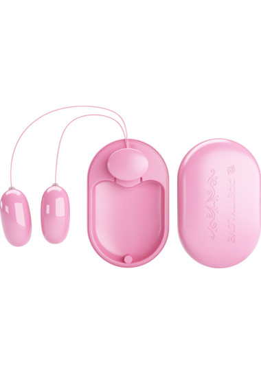 Pretty Love Fun Box Vibrating Bullet Μίνι δονητής από σιλικόνη σε ροζ χρώμα, μήκους 5 εκ. και μέγιστης διαμέτρου 2,5 εκ. με ενσύρματο κοντρόλ