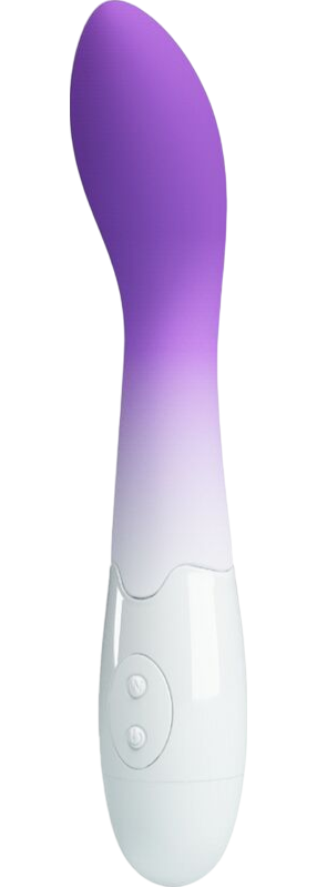 Δονητής σημείου g από σιλικόνη σε μοβ χρώμα, μήκους 18,2 εκ. και μέγιστης διαμέτρου 3,1 εκ.