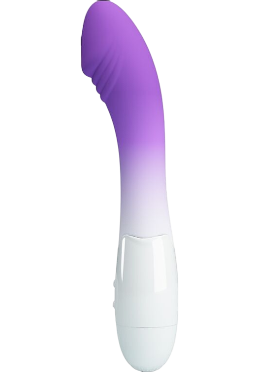 Δονητής σημείου g από σιλικόνη σε μοβ χρώμα, μήκους 19 εκ. και μέγιστης διαμέτρου 3,2 εκ.