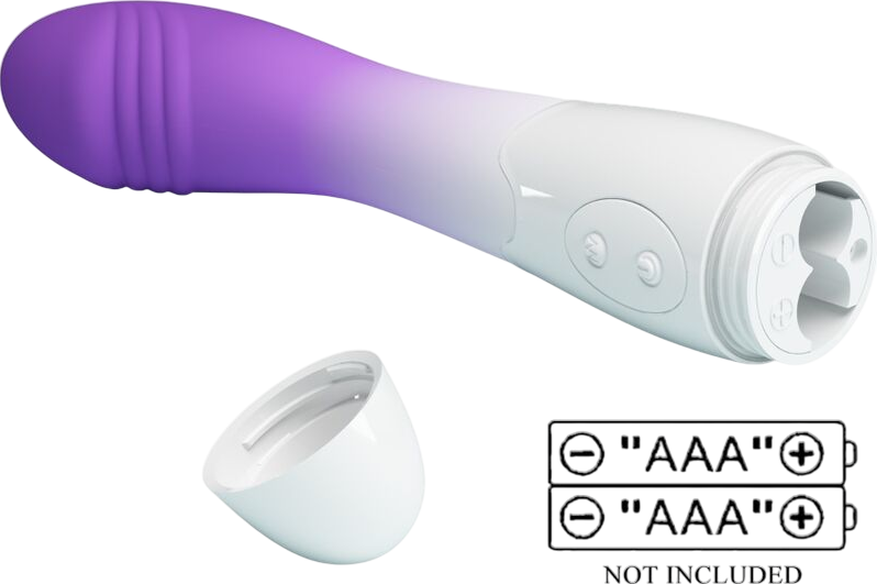 Δονητής σημείου g από σιλικόνη σε μοβ χρώμα, μήκους 19 εκ. και μέγιστης διαμέτρου 3,2 εκ.