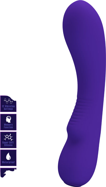 Δονητής σημείου g από σιλικόνη σε μοβ χρώμα, μήκους 19 εκ. και μέγιστης διαμέτρου 4 εκ.