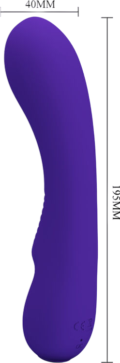 Δονητής σημείου g από σιλικόνη σε μοβ χρώμα, μήκους 19 εκ. και μέγιστης διαμέτρου 4 εκ.