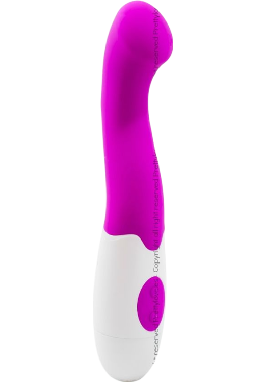 Δονητής σημείου g από σιλικόνη σε μοβ χρώμα, μήκους 17 εκ. και μέγιστης διαμέτρου 2,7 εκ.