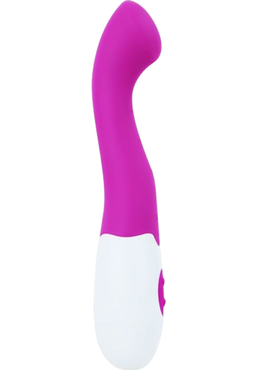 Δονητής σημείου g από σιλικόνη σε μοβ χρώμα, μήκους 17 εκ. και μέγιστης διαμέτρου 2,7 εκ.