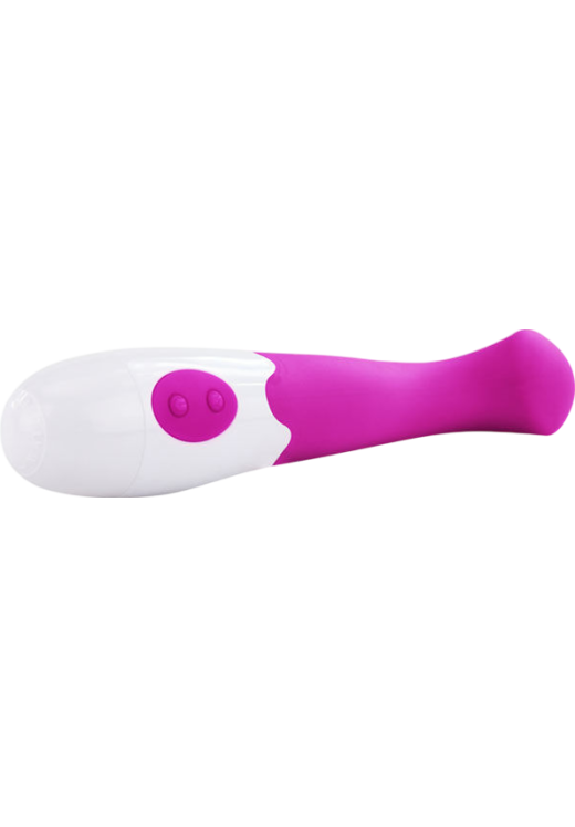 Δονητής σημείου g από σιλικόνη σε μοβ χρώμα, μήκους 17 εκ. και μέγιστης διαμέτρου 2,7 εκ.