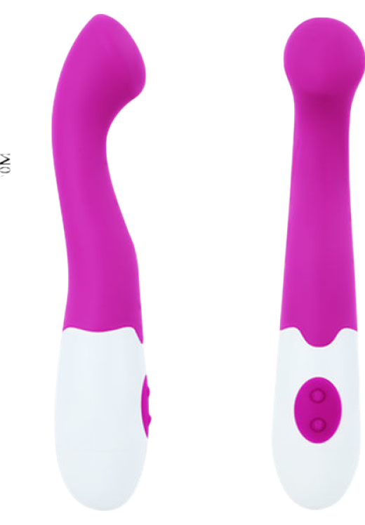 Δονητής σημείου g από σιλικόνη σε μοβ χρώμα, μήκους 17 εκ. και μέγιστης διαμέτρου 2,7 εκ.