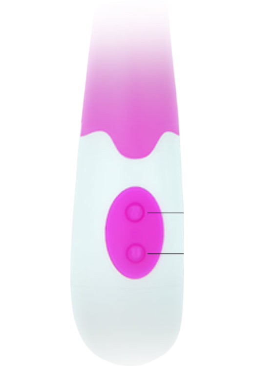 Δονητής σημείου g από σιλικόνη σε μοβ χρώμα, μήκους 17 εκ. και μέγιστης διαμέτρου 2,7 εκ.