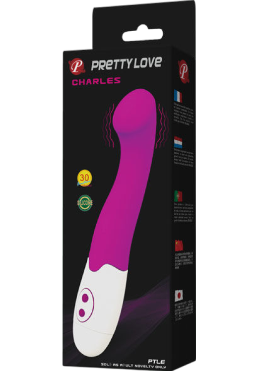 Δονητής σημείου g από σιλικόνη σε μοβ χρώμα, μήκους 17 εκ. και μέγιστης διαμέτρου 2,7 εκ.