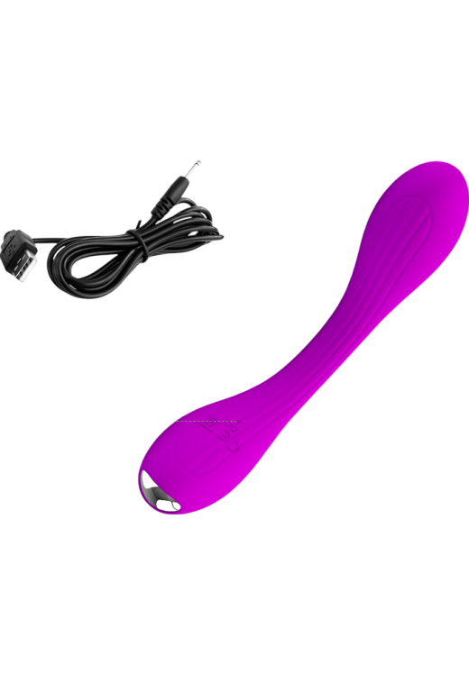 Δονητής σημείου g από σιλικόνη σε μοβ χρώμα, μήκους 17 εκ. και μέγιστης διαμέτρου 2,7 εκ.