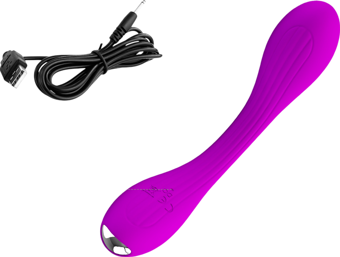 Δονητής σημείου g από σιλικόνη σε μοβ χρώμα, μήκους 17 εκ. και μέγιστης διαμέτρου 2,7 εκ.