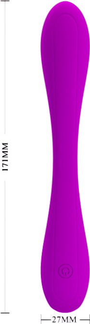 Δονητής σημείου g από σιλικόνη σε μοβ χρώμα, μήκους 17 εκ. και μέγιστης διαμέτρου 2,7 εκ.