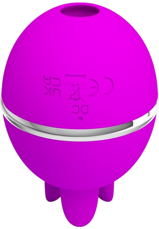 Κλειτοριδικός δονητής από σιλικόνη σε μοβ χρώμα, μήκους 7 εκ. και μέγιστης διαμέτρου 4,9 εκ.