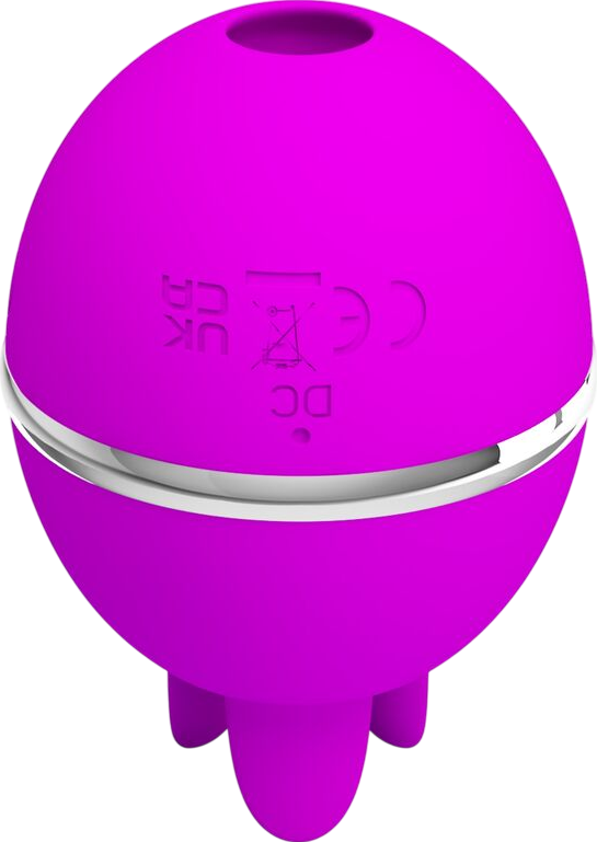 Κλειτοριδικός δονητής από σιλικόνη σε μοβ χρώμα, μήκους 7 εκ. και μέγιστης διαμέτρου 4,9 εκ.