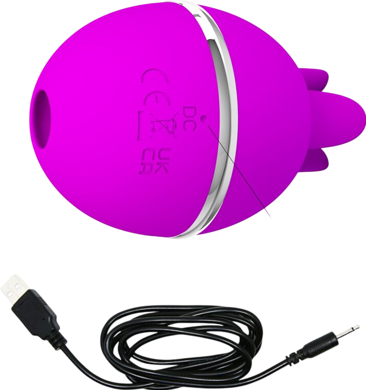 Κλειτοριδικός δονητής από σιλικόνη σε μοβ χρώμα, μήκους 7 εκ. και μέγιστης διαμέτρου 4,9 εκ.