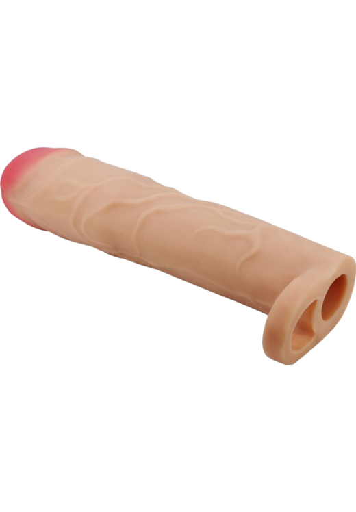 Προέκταση πέους από tpr σε φυσικό χρώμα, μήκους 19,5 εκ. και μέγιστης διαμέτρου 4 εκ.