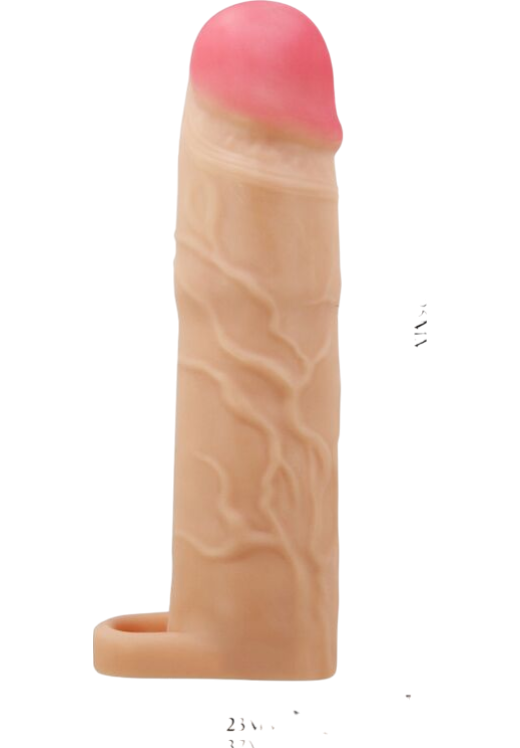 Προέκταση πέους από tpr σε φυσικό χρώμα, μήκους 19,5 εκ. και μέγιστης διαμέτρου 4 εκ.