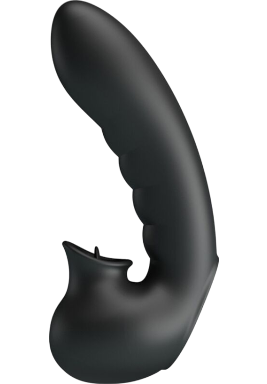 Δονητής δακτύλου από σιλικόνη σε μαύρο χρώμα, μήκους 12,5 εκ. και μέγιστης διαμέτρου 2,7 εκ.