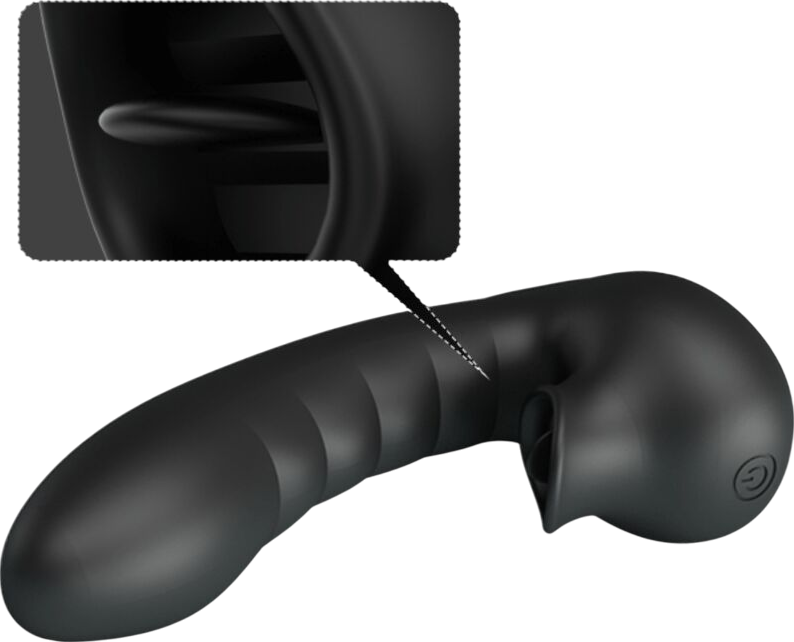 Δονητής δακτύλου από σιλικόνη σε μαύρο χρώμα, μήκους 12,5 εκ. και μέγιστης διαμέτρου 2,7 εκ.