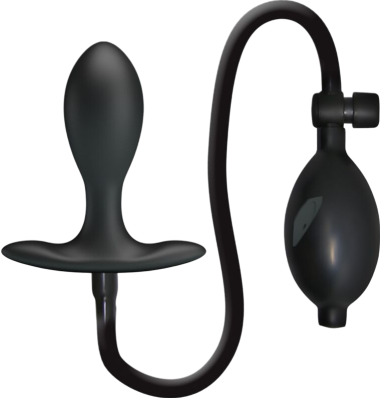 Πρωκτική σφήνα από σιλικόνη σε μαύρο χρώμα, μήκους 9,1 εκ. και μέγιστης διαμέτρου 3,2 εκ.