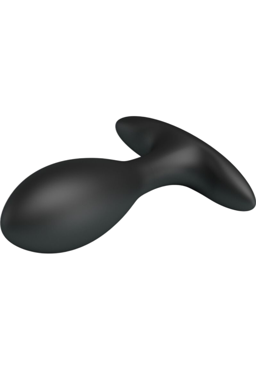 Πρωκτική σφήνα από σιλικόνη σε μαύρο χρώμα, μήκους 9,1 εκ. και μέγιστης διαμέτρου 3,2 εκ.