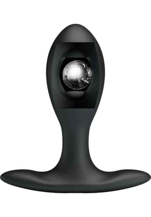 Πρωκτική σφήνα από σιλικόνη σε μαύρο χρώμα, μήκους 9,1 εκ. και μέγιστης διαμέτρου 3,2 εκ.