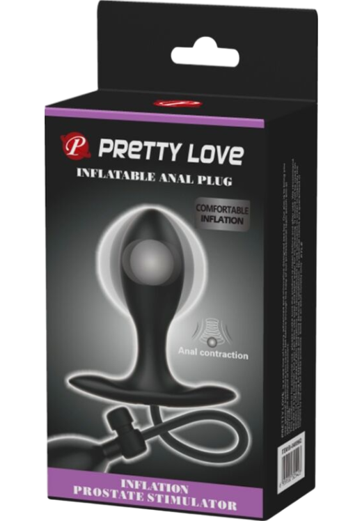 Πρωκτική σφήνα από σιλικόνη σε μαύρο χρώμα, μήκους 9,1 εκ. και μέγιστης διαμέτρου 3,2 εκ.