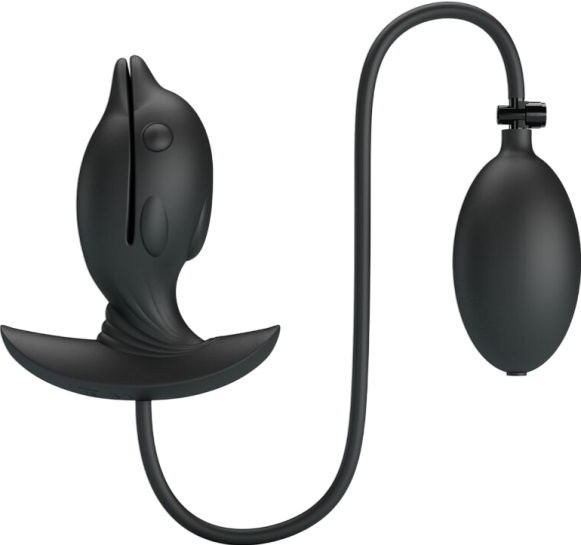 Δονούμενη σφήνα από σιλικόνη σε μαύρο χρώμα, μήκους 10,6 εκ. και μέγιστης διαμέτρου 4,1 εκ.