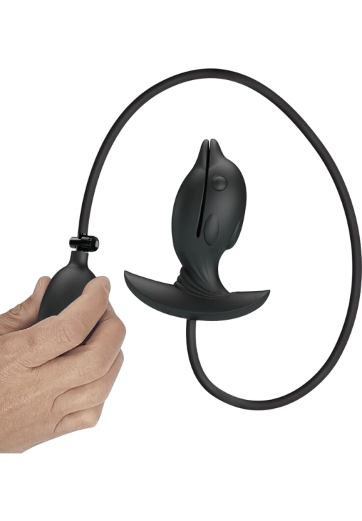 Δονούμενη σφήνα από σιλικόνη σε μαύρο χρώμα, μήκους 10,6 εκ. και μέγιστης διαμέτρου 4,1 εκ.