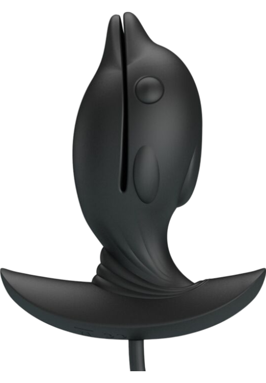 Δονούμενη σφήνα από σιλικόνη σε μαύρο χρώμα, μήκους 10,6 εκ. και μέγιστης διαμέτρου 4,1 εκ.