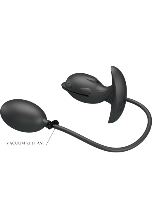 Δονούμενη σφήνα από σιλικόνη σε μαύρο χρώμα, μήκους 10,6 εκ. και μέγιστης διαμέτρου 4,1 εκ.