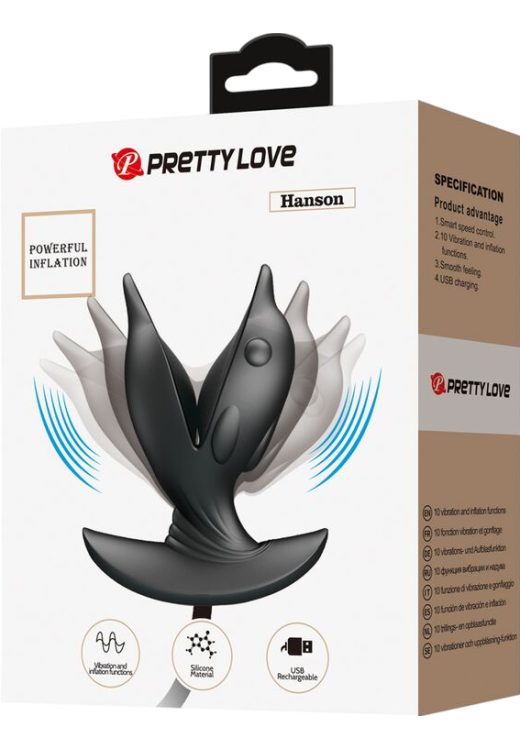 Δονούμενη σφήνα από σιλικόνη σε μαύρο χρώμα, μήκους 10,6 εκ. και μέγιστης διαμέτρου 4,1 εκ.